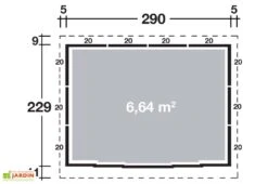 Abri De Jardin Métal Osaka (290x229) -Garanta Jardin Magasin abri 290x229 1