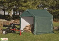 Abri De Jardin En Toile : Polyéthylène Vert 180 X 180 Cm – 3,24 M² -Garanta Jardin Magasin abri bois souple shelter logic sl70417
