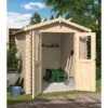 Abri De Jardin En Bois D’épicéa FSC – 220 X 220 X 214 Cm -Garanta Jardin Magasin abri de jardin bois avec double porte 1