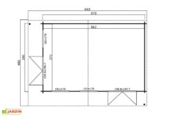Abri De Jardin En Bois D’épicéa Brut 21,6 M² - Dominica 5 Abri De Jardin En Bois D’épicéa Brut 21,6 M² - Dominica -Garanta Jardin Magasin abri de jardin dominica plan