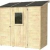 Abri De Jardin En Bois Adossé 128 X 227 Cm – Vaniglia -Garanta Jardin Magasin abri de jardin en bois adosse 128x227cm vaniglia