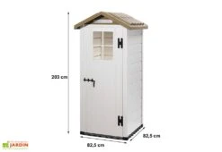 Abri De Jardin Mural En PVC Evo 80 Beige (82x82cm) -Garanta Jardin Magasin abri habrita dimensions 3