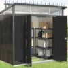 Abri De Jardin En Acier Galvanisé Duramax Modern 4,5 M² -Garanta Jardin Magasin abri jardin acier galvanise duramax modern anthracite