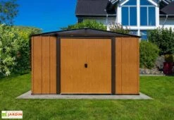 Abri De Jardin En Acier Galvanisé Imitation Bois 7 M² -Garanta Jardin Magasin abri jardin acier galvanise imitation bois 7m