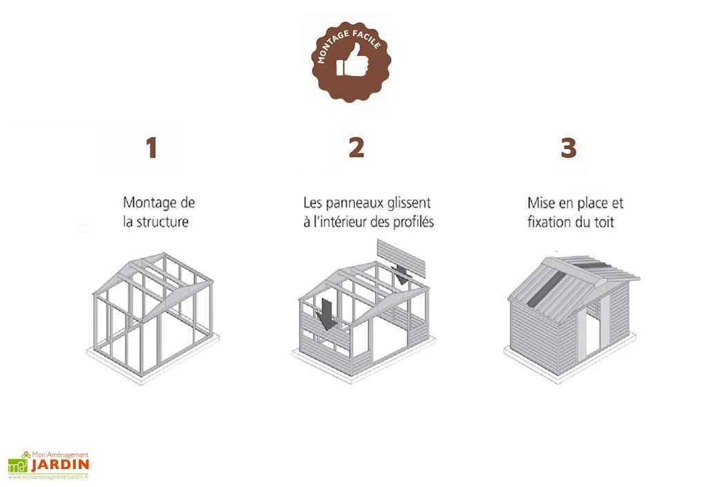 Abri De Jardin Acier Galvanisé Taupe Marron 237 X 303 Cm 7,18 M² 6 Abri De Jardin Acier Galvanisé Taupe Marron 237 X 303 Cm 7,18 M² – Image 4