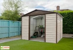 Abri De Jardin Acier Galvanisé Taupe Marron 237 X 303 Cm 7,18 M² 7 Abri De Jardin Acier Galvanisé Taupe Marron 237 X 303 Cm 7,18 M² -Garanta Jardin Magasin abri jardin acier galvanise marron beige tbsl 2