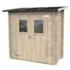 Abri De Jardin Adossable En Bois De Pin Brut Hobby - 198 X 98 X 197 Cm -Garanta Jardin Magasin abri jardin adossable bois hobby