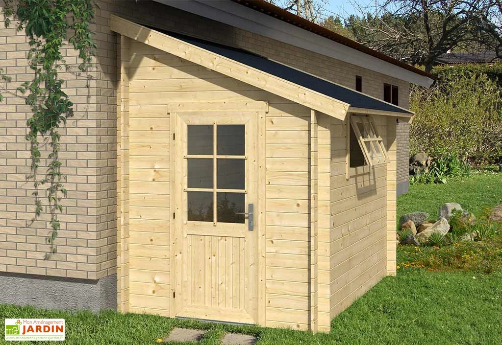 Abri De Jardin Adossé En Bois D’épicéa Brut Jura 4,95 M² 3 Abri De Jardin Adossé En Bois D’épicéa Brut Jura 4,95 M²