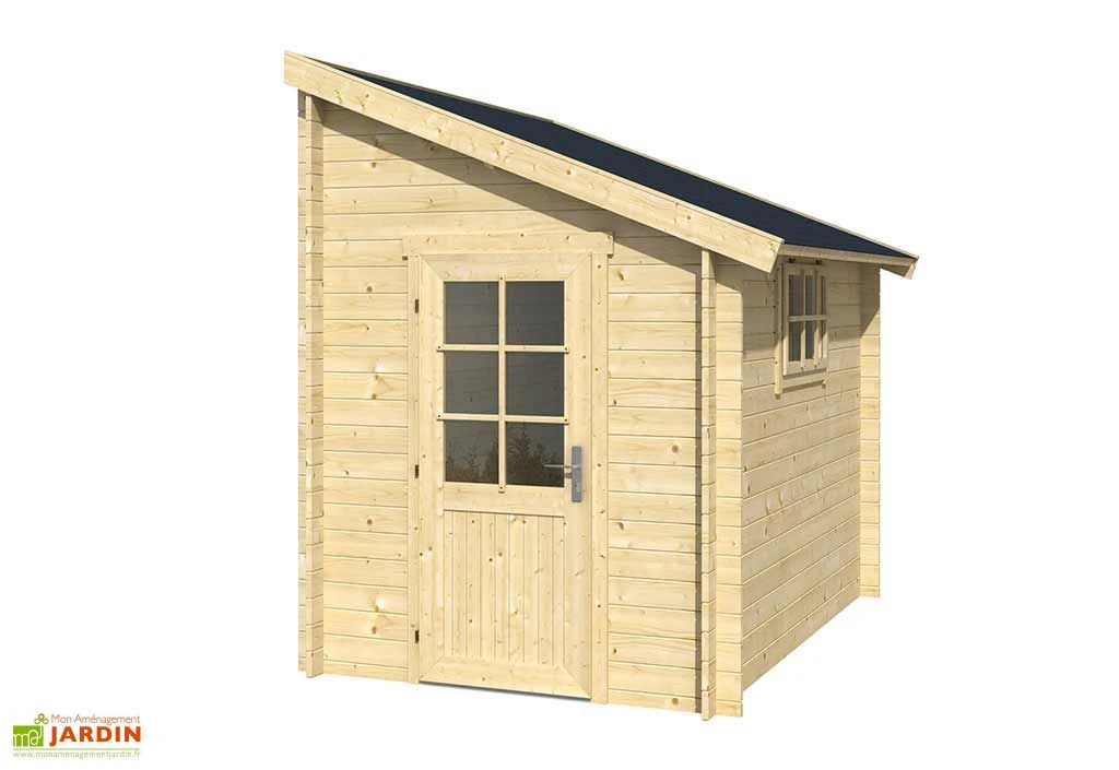 Abri De Jardin Adossé En Bois D’épicéa Brut Jura 4,95 M² 4 Abri De Jardin Adossé En Bois D’épicéa Brut Jura 4,95 M² – Image 2