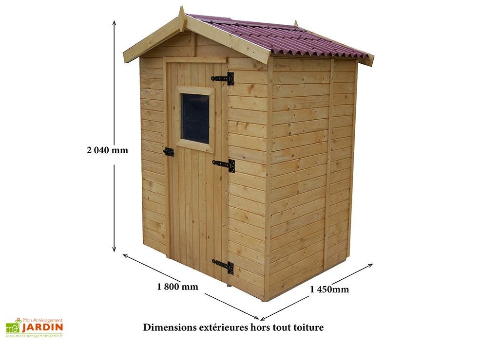 Abri De Jardin Bois Eden (1,6x1,2) 16mm+Plancher 8 Abri De Jardin Bois Eden (1,6x1,2) 16mm+Plancher – Image 6