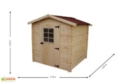 Abri De Jardin Bois 28 Mm (204x210x197cm) -Garanta Jardin Magasin abri jardin bois 28mm 240x210x197 vd202002n 1