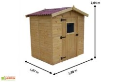 Abri De Jardin En Bois Eden 2,56 M² Ep. 16mm + Plancher -Garanta Jardin Magasin abri jardin bois brut habrita 160x160cm