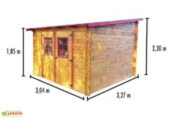 Abri De Jardin En Bois Avec Toiture 1 Pente 300x300cm (Sens Au Choix) -Garanta Jardin Magasin abri jardin bois brut toit multidirectionnel 300x300cm 2