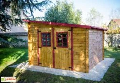 Abri De Jardin En Bois Avec Toiture 1 Pente 300x300cm (Sens Au Choix) -Garanta Jardin Magasin abri jardin bois brut toit multidirectionnel 300x300cm 3