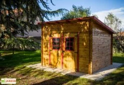 Abri De Jardin En Bois Avec Toiture 1 Pente 300x300cm (Sens Au Choix) -Garanta Jardin Magasin abri jardin bois brut toit multidirectionnel 300x300cm 4