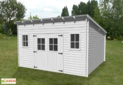 Abri De Jardin En Bois Avec Toiture 1 Pente 400x400cm (Sens Au Choix)