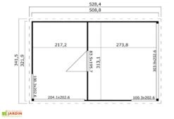 Abri De Jardin En Bois Brut Ep. 44 Mm 18,09 M² - Domeo 3 Plus -Garanta Jardin Magasin abri jardin bois domeo 3 plus 2