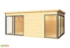 Abri De Jardin En Bois Brut Ep. 44 Mm 18,09 M² - Domeo 3 Plus -Garanta Jardin Magasin abri jardin bois domeo 3 plus