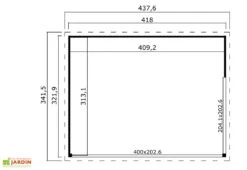 Abri De Jardin En Bois D’épicéa Brut Domeo 4 Plus (13 M²) -Garanta Jardin Magasin abri jardin bois domeo 4 plus