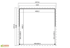 Abri De Jardin En Bois D’épicéa Brut Domeo 5 Plus (17 M²) -Garanta Jardin Magasin abri jardin bois domeo 5 plus 2 1