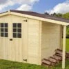 Abri De Jardin En Bois D’Épicéa Brut Avec Bûcher 9 M² 1 Abri De Jardin En Bois D’Épicéa Brut Avec Bûcher 9 M² -Garanta Jardin Magasin abri jardin bois epicea brut avec bucher 9 m 2