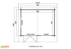 Abri De Jardin En Bois D’Épicéa Brut Norderney 2 (11 M²) -Garanta Jardin Magasin abri jardin bois epicea brut norderney 2 11 m 2