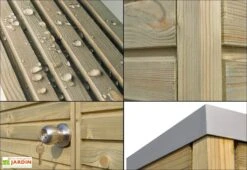 Abri De Jardin En Bois D’épicéa Traité + Extension Qube 12 M² -Garanta Jardin Magasin abri jardin bois epicea traite qube 12m2
