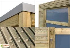 Abri De Jardin En Bois D’épicéa Traité Qube 9 M² -Garanta Jardin Magasin abri jardin bois epicea traite qube 9m 3