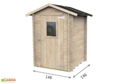 Abri De Jardin En Bois Brut 19 Mm - Hobby -Garanta Jardin Magasin abri jardin bois hobby alce living 146x146cm