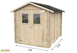 Abri De Jardin En Bois Brut 19 Mm - Hobby -Garanta Jardin Magasin abri jardin bois hobby alce living 248x198cm