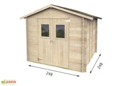 Abri De Jardin En Bois Brut 19 Mm - Hobby -Garanta Jardin Magasin abri jardin bois hobby alce living 248x248cm
