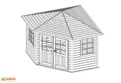 Solid Abri De Jardin Bois Nancy 28mm (305x305cm) -Garanta Jardin Magasin abri jardin bois nancy