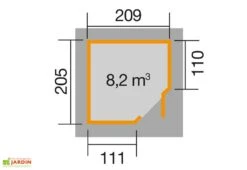Abri Jardin Bois D'Angle Quinta 21mm (209x205) -Garanta Jardin Magasin abri jardin bois quinta weka dimensions