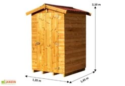 Abri De Jardin En Bois Traité THT Avec Plancher 2,5 M² -Garanta Jardin Magasin abri jardin bois tht habrita 160x160cm