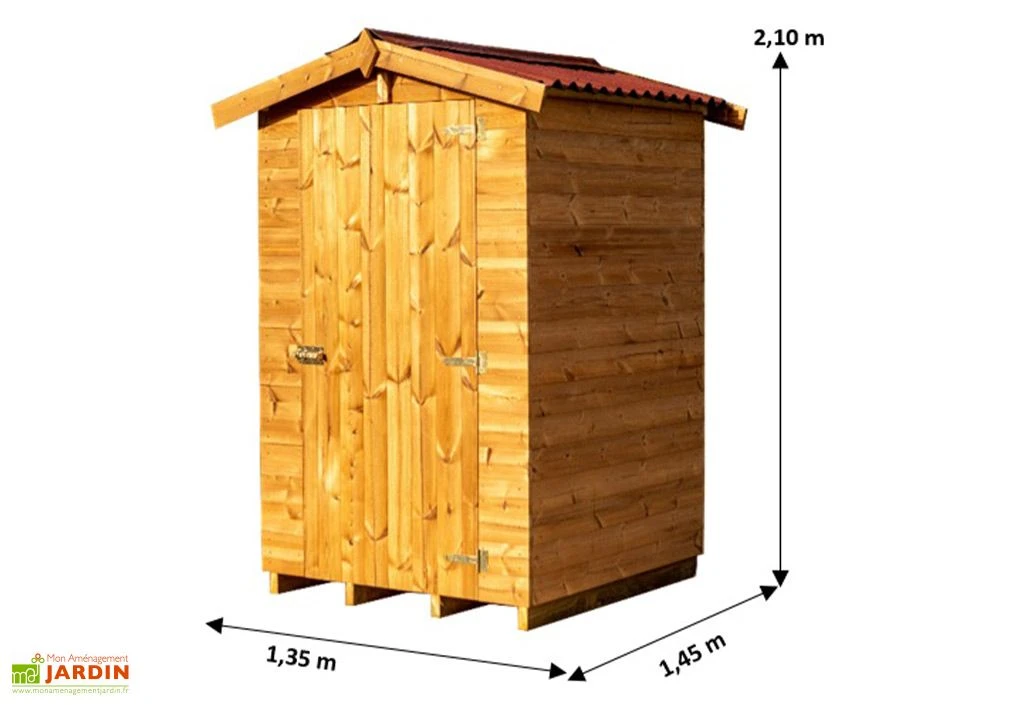 Abri De Jardin En Bois Traité THT Avec Plancher - 1,43 M² 6 Abri De Jardin En Bois Traité THT Avec Plancher - 1,43 M² – Image 4