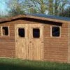 Abri De Jardin En Bois D’épicéa Traité Toit Bac Acier Thermabri – 12 M² -Garanta Jardin Magasin abri jardin bois toit acier thermabri 12 m 2