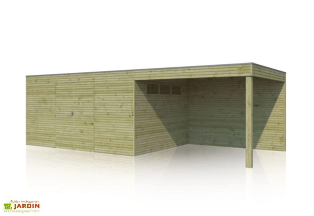 Abri De Jardin En Bois Traité Autoclave Avec Auvent 5 Abri De Jardin En Bois Traité Autoclave Avec Auvent – Image 3