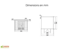 Abri De Jardin Composite Toit Plat – Actual 3 X 3 M -Garanta Jardin Magasin abri jardin composite actual 3x3m 4 1