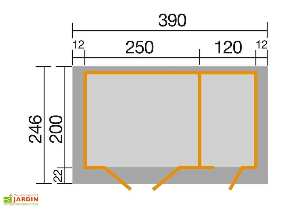 Abri De Jardin En Bois 28 Mm - 7 M² Avec Toit Plat 4 Abri De Jardin En Bois 28 Mm - 7 M² Avec Toit Plat – Image 2
