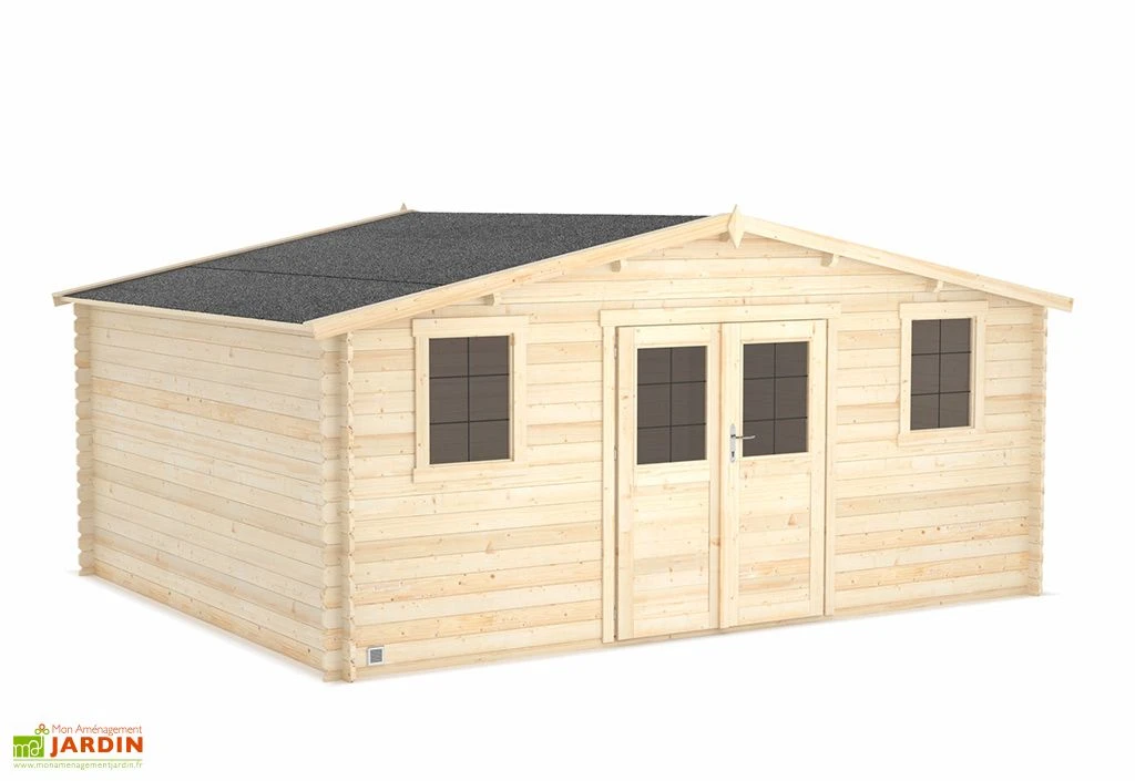 Abri De Jardin En Bois D'épicéa De 19,8 M² Ep. 28 Mm - Juno 6 Abri De Jardin En Bois D'épicéa De 19,8 M² Ep. 28 Mm - Juno – Image 4