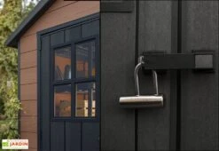 Abri De Jardin Keter En Résine Aspect Bois 5 M² Woodium 757 -Garanta Jardin Magasin abri jardin keter resine imitation bois 20mm 5m2 plancher inclus 4