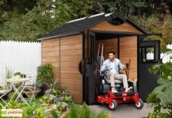 Abri De Jardin Keter En Résine Aspect Bois 6,5 M² Woodium 759 -Garanta Jardin Magasin abri jardin keter resine imitation bois 20mm 6m2 plancher inclus 2