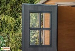 Abri De Jardin Keter En Résine Aspect Bois 6,5 M² Woodium 759 -Garanta Jardin Magasin abri jardin keter resine imitation bois 20mm 6m2 plancher inclus