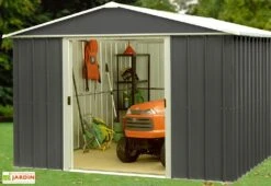Abri De Jardin Acier Galvanisé Anthracite 298 X 303 Cm 9,03 M² -Garanta Jardin Magasin abri jardin metal acier galvanise trigano 1 4