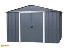 Abri De Jardin Acier Galvanisé Anthracite 237 X 303 Cm 7,18 M² -Garanta Jardin Magasin abri jardin metal acier galvanise trigano 2 3
