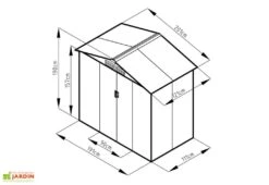 Abri De Jardin En Métal Look Bois Vieilli 2,43 M² -Garanta Jardin Magasin abri jardin metal cabane aspect bois vieilli 121x201cm 4