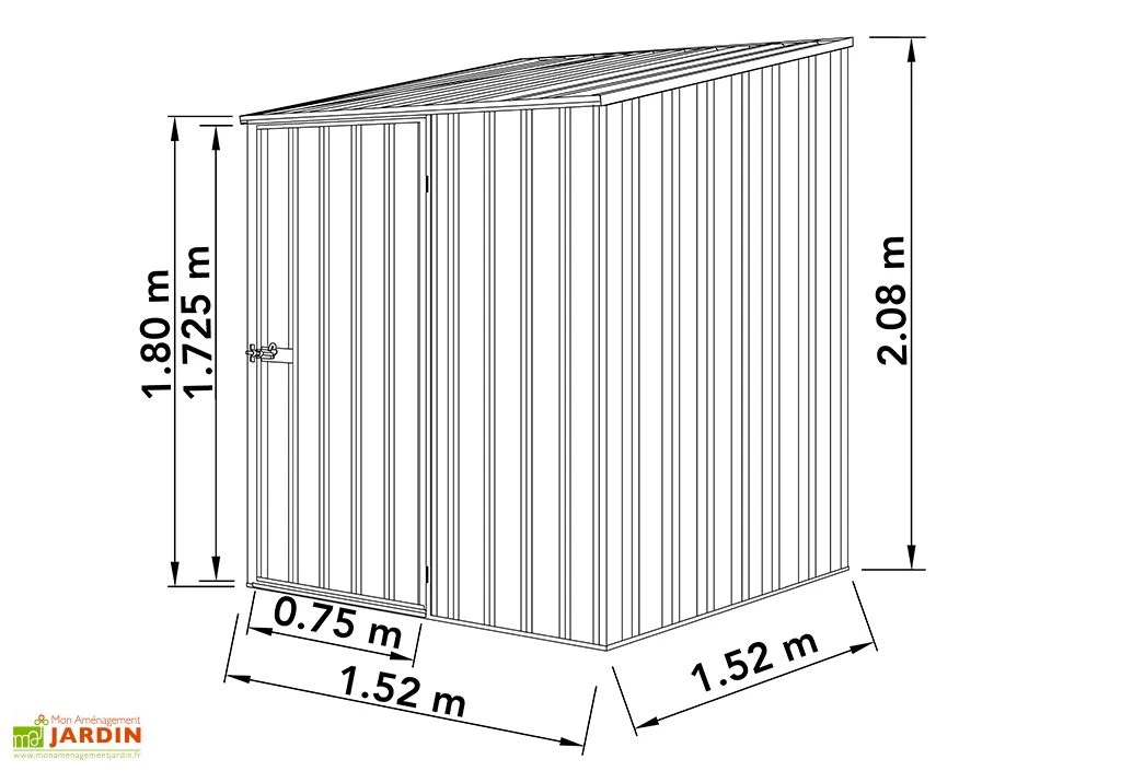 Abri De Jardin En Métal Cooper – 2,3 M² 4 Abri De Jardin En Métal Cooper – 2,3 M² – Image 2