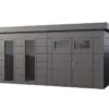 Abri De Jardin En Métal Avec Parois Vitrées Eleganto Plus – 19,3 M² -Garanta Jardin Magasin abri jardin metal eleganto plus vitre anthracite
