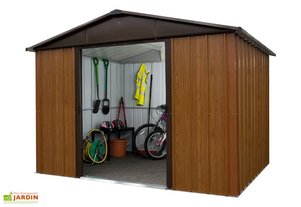 Abri De Jardin En Métal Galvanisé Imitation Bois 11,03 M² - 1013WGY 3 Abri De Jardin En Métal Galvanisé Imitation Bois 11,03 M² - 1013WGY