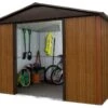 Abri De Jardin En Métal Galvanisé Imitation Bois 6,45 M² - 108WGY -Garanta Jardin Magasin abri jardin metal imitation bois yardmaster 108wgy